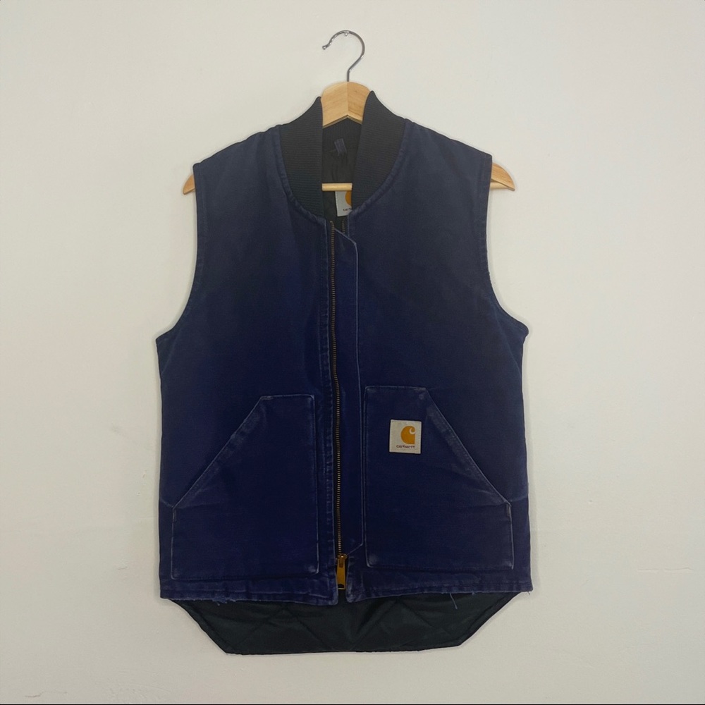 Carhartt / Navy Canvas Quilted Work Vest